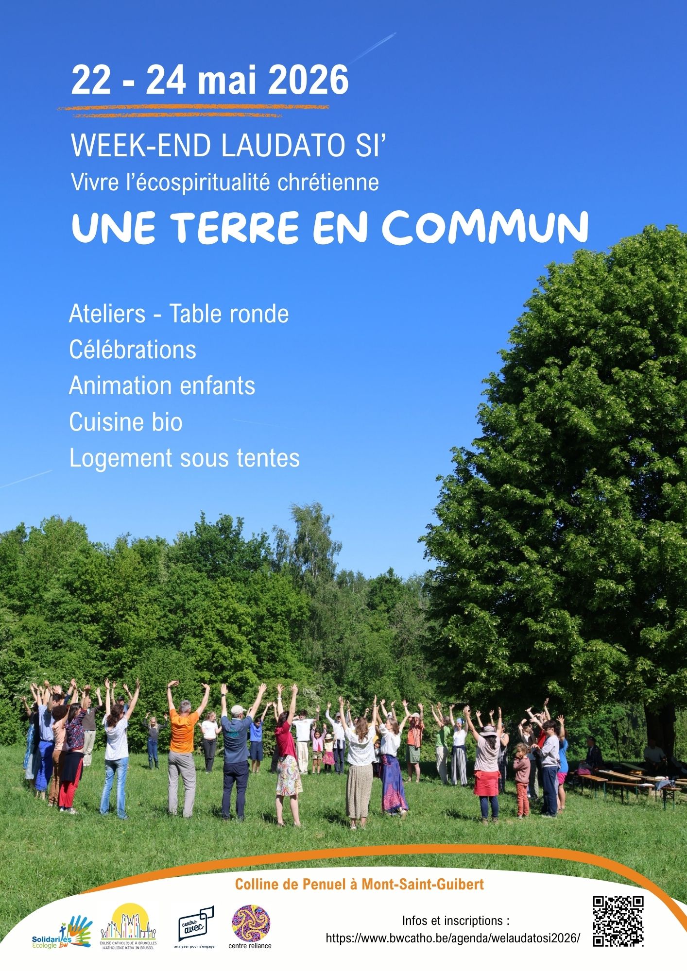 Affiche du week-end Laudato si 2026 à la colline de Pénuel. Référez-vous au texte de l'article.